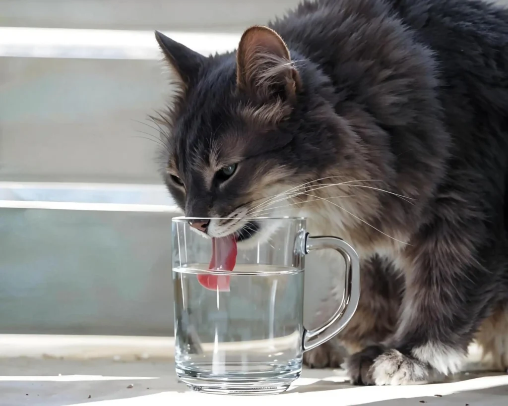 Cat Drink From My Cup